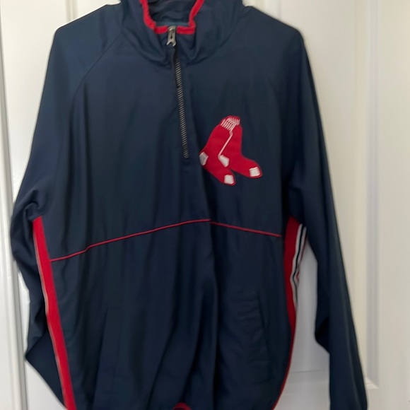 Authentic Original Vintage Style Other - Vintage MLB Boston Red Sox Windbreaker Majestic Jacket Mens Medium